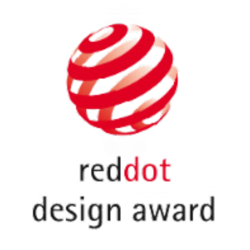 A digital badge for the reddot design award.
