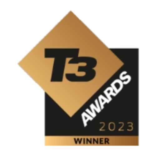 A digital badge for the 2023 Winner of the T3 Awards.