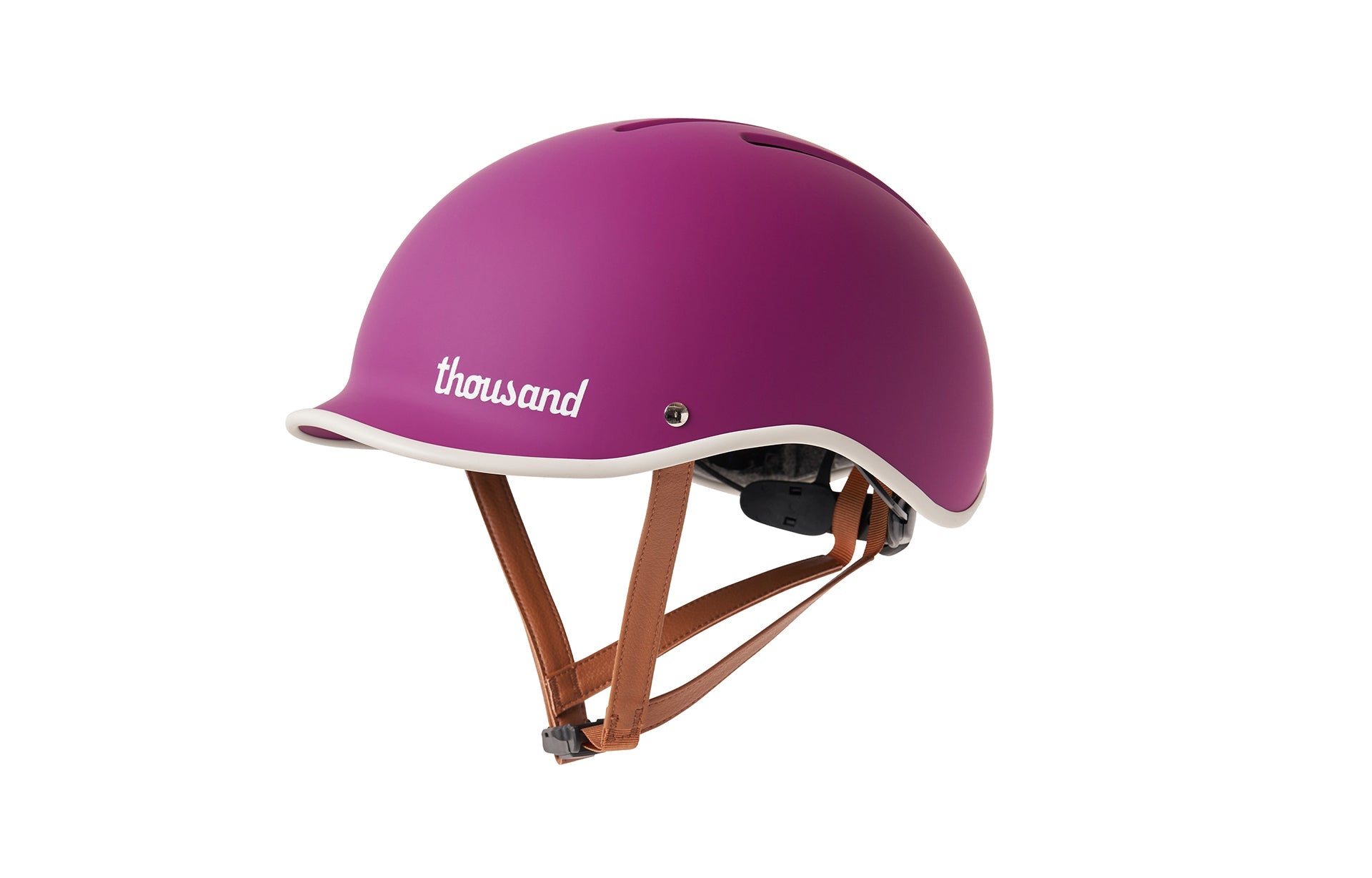 Picture of a Thousand brand helmet with a shiny and glossy paint finish on a white background