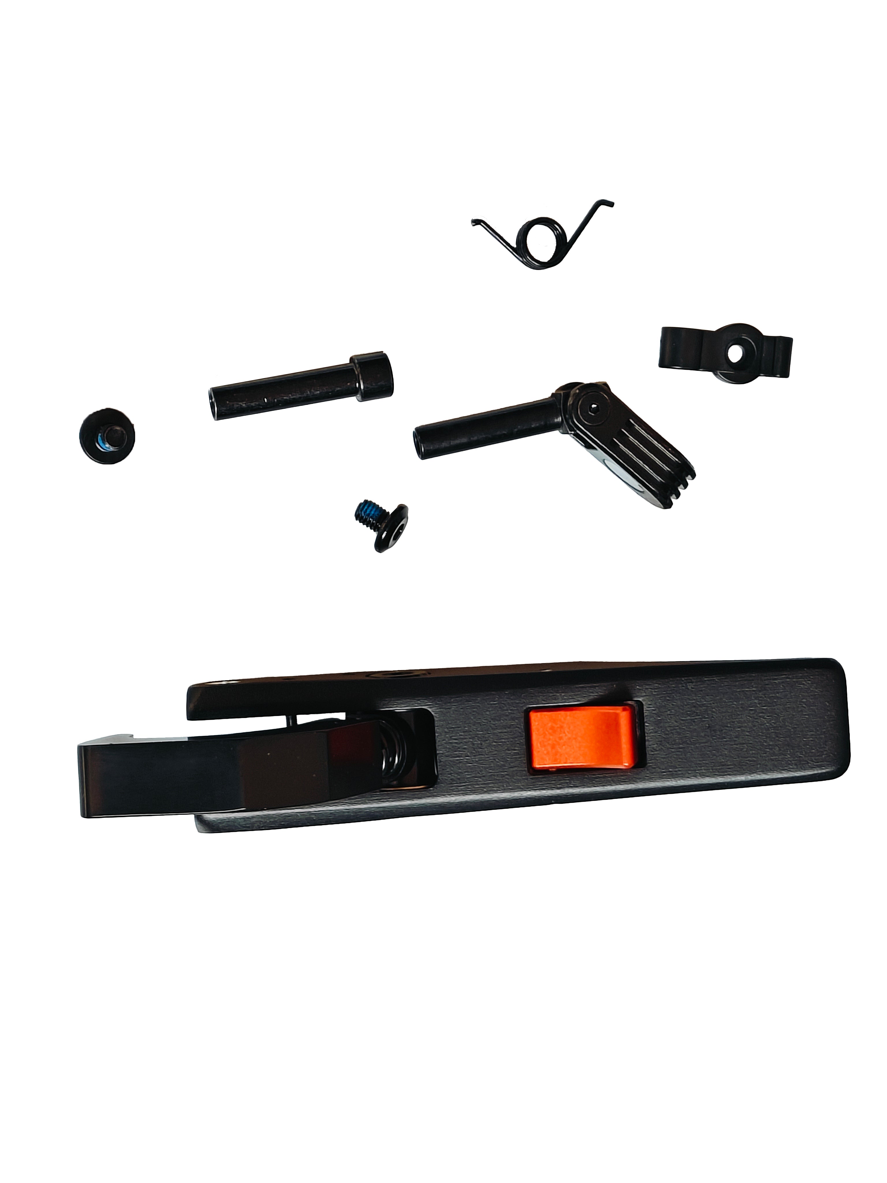 3D Printed Cam Lock Assembly Kit for Vans Old Skool with Orange Button and Black Vans Hardware