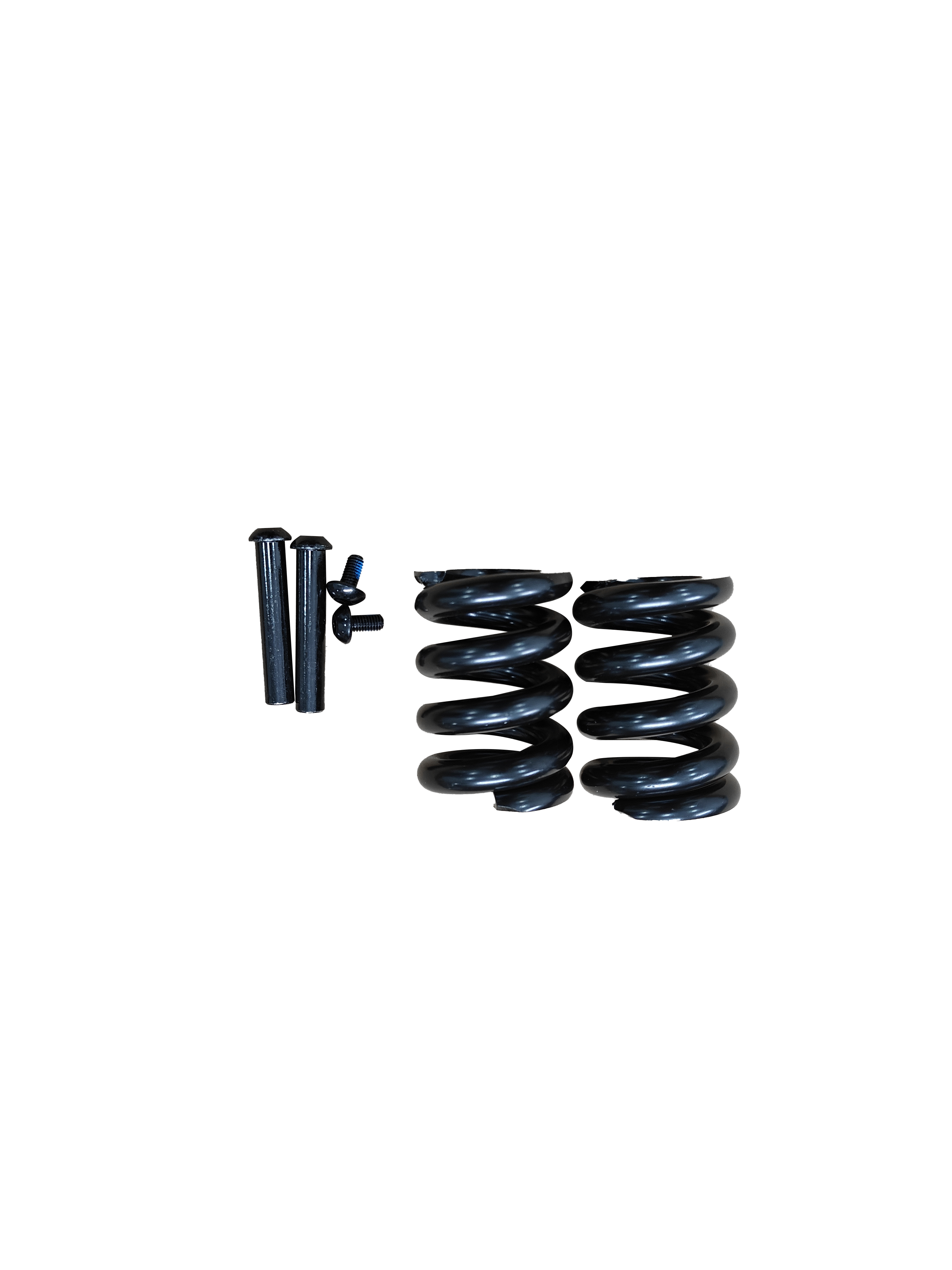 black coil springs with mounting hardware automotive parts replacement