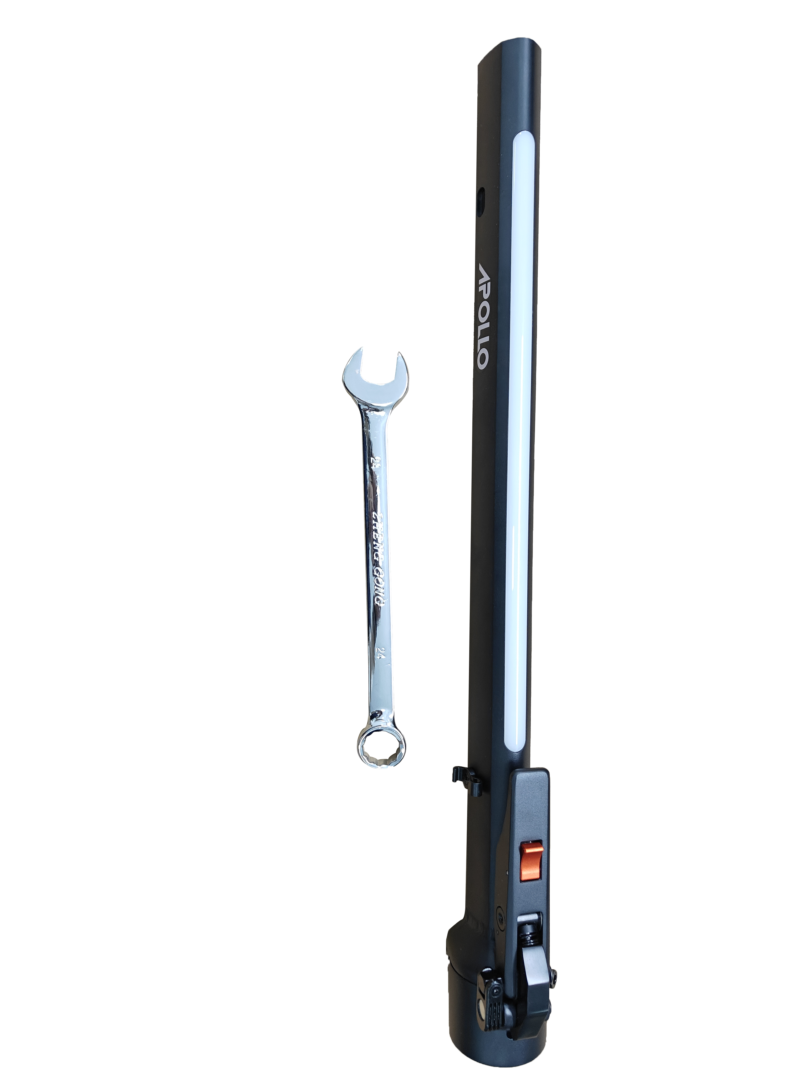 Apollo Tool Light with Switch, Push-Pull Action, Silver Spanner tool for the workplace