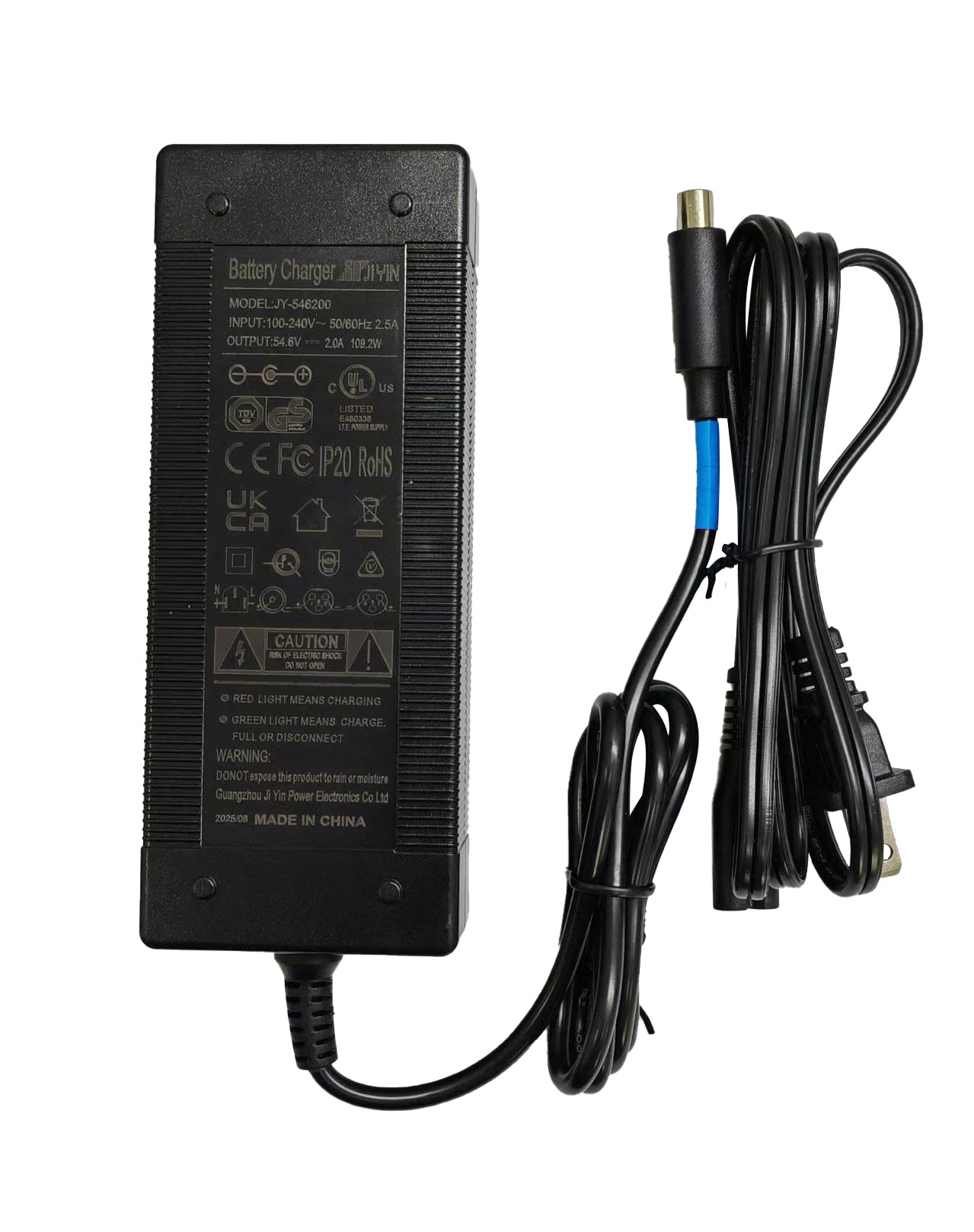 battery charger model jy-s46200 input 100-240v 50/60 hz output 54.8v 2a