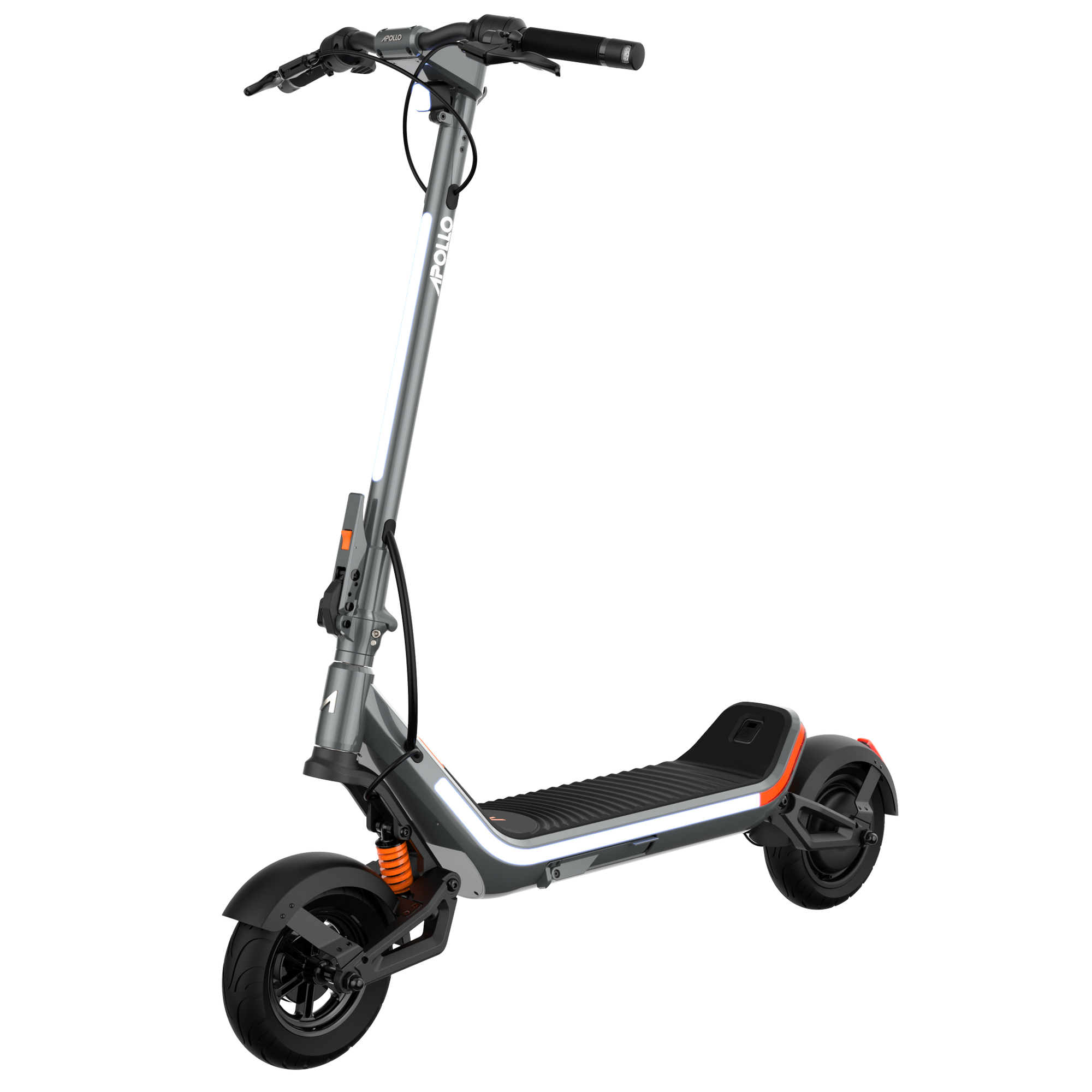 The Apollo City 2.0 electric commuter scooter in a Space Grey finish.