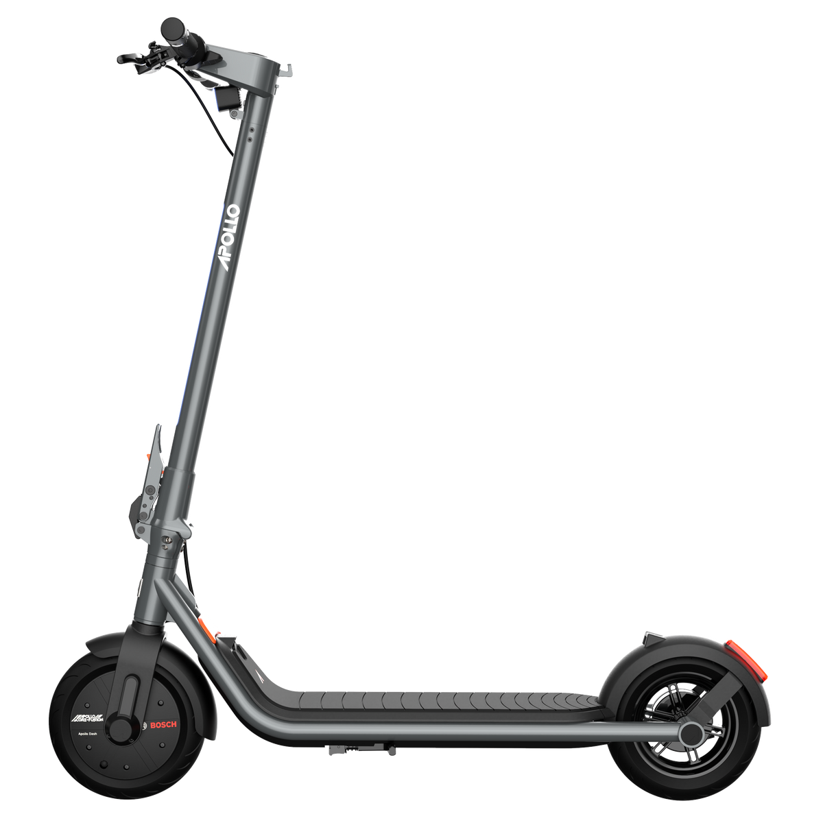 The side profile of the Apollo Dash electric scooter for commuters.