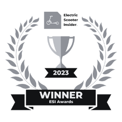 An image of a digital recognition emblem that reads Winner with 2023 below it surrounded by laurel wreaths and ESI Awards logo, against a black backdrop.