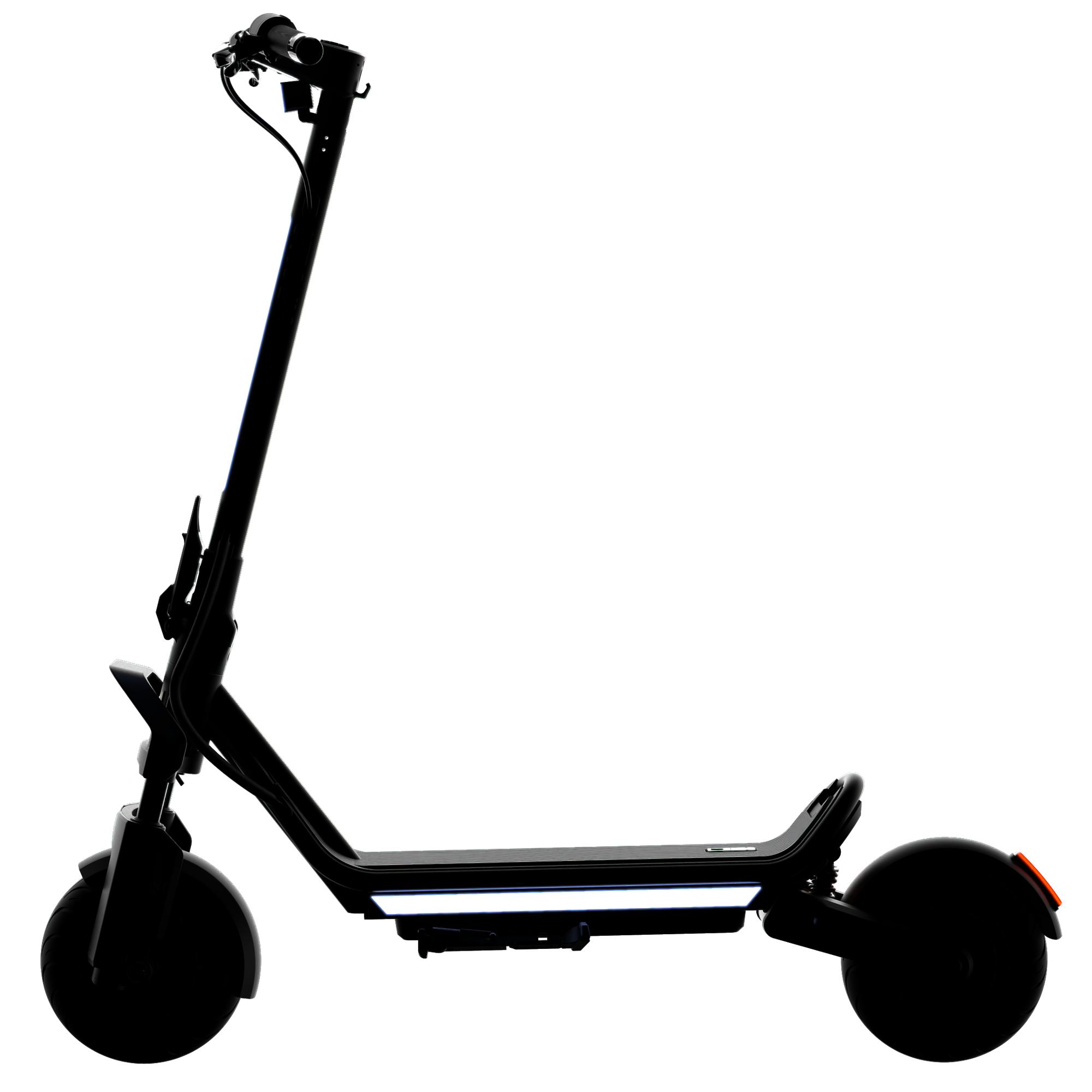 The side profile of the Apollo Explore 2.0 Stellar electric scooter for commuters.