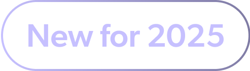 New for 2025 text inside oval shape graphic on black background