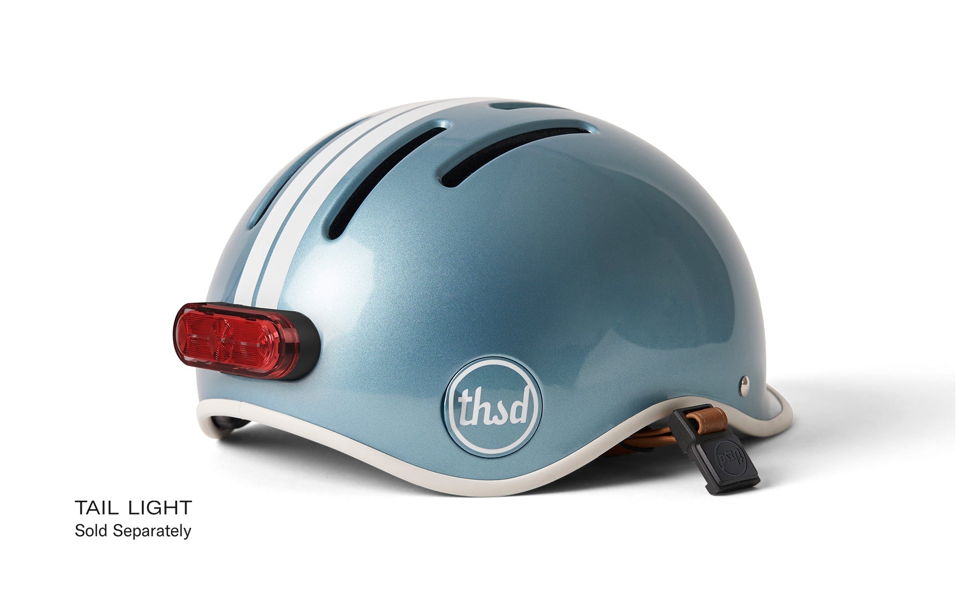 bluethsd retro helmet displayed in white background with text tail light sold separately