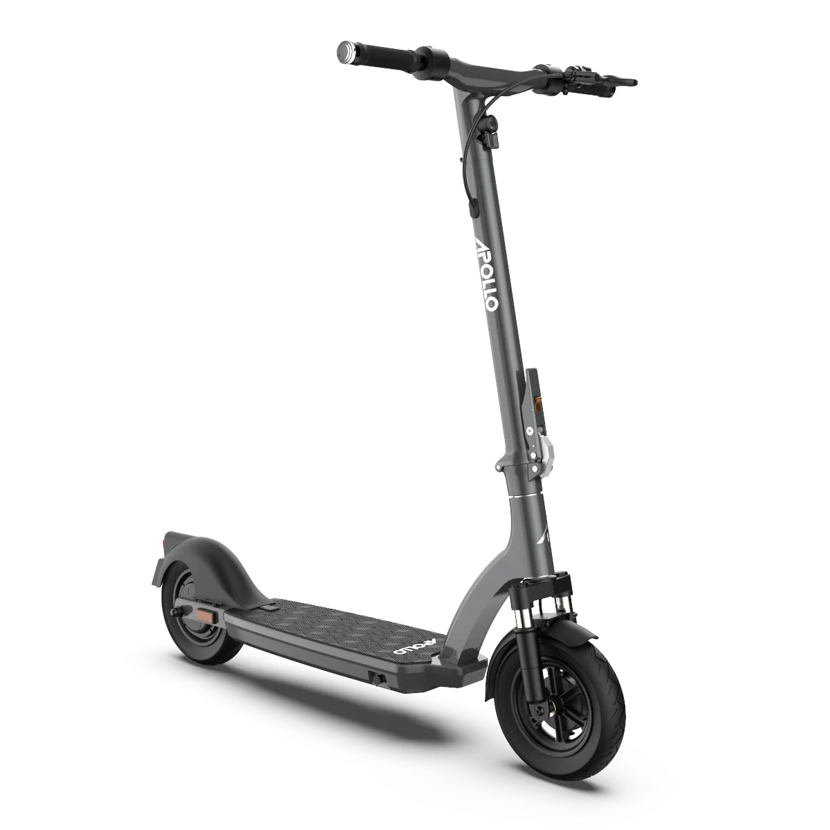 The Onoe electric scooter, a sleek, black, adult-sized foldable e-scooter in a profile view
