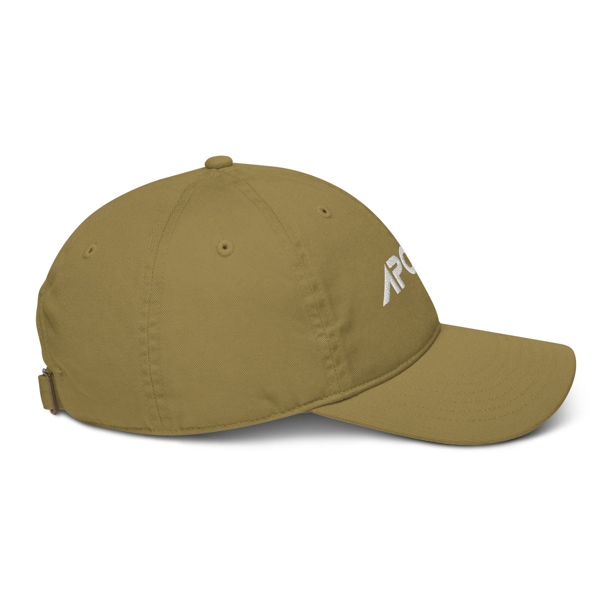 ARL Military Olive Cap, olive green baseball style cap with white lettering, ARL on the front
