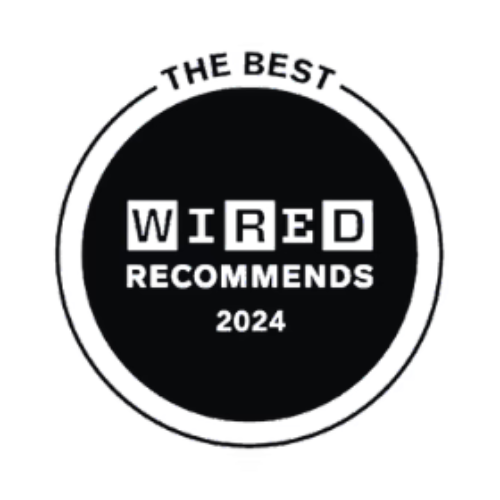 A digital badge for the Wired Best Recommended for 2024.
