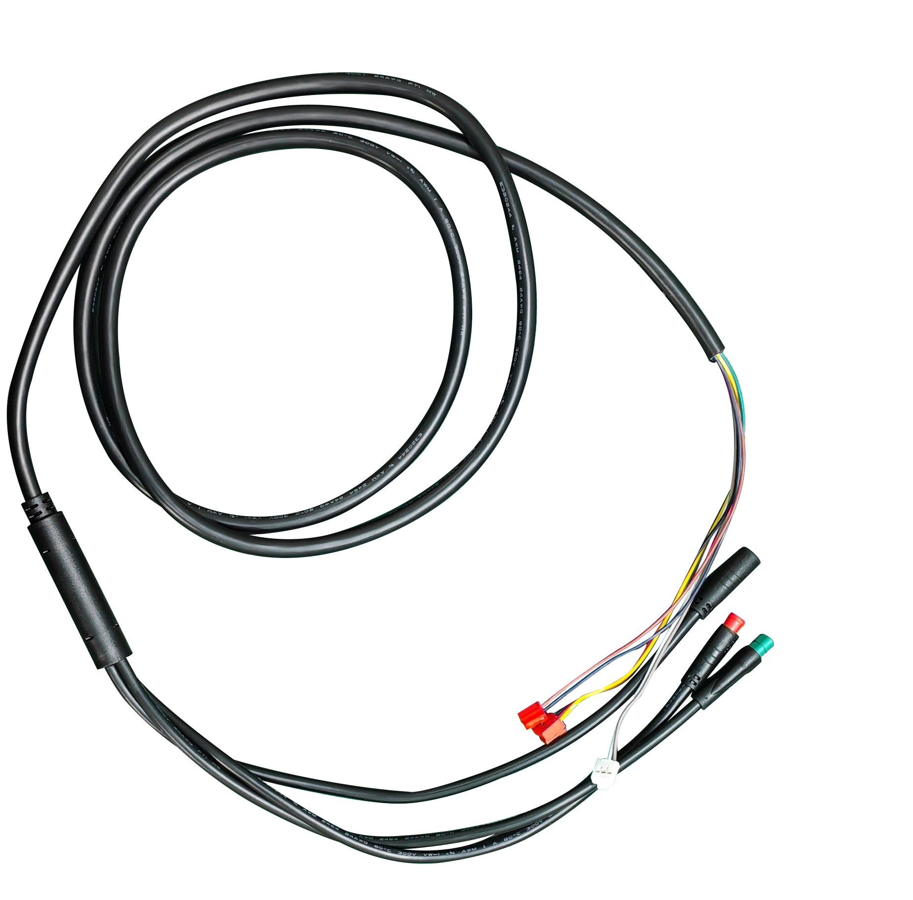 Black marine power cable for power supply units with NIMO battery connectors and CAN bus.