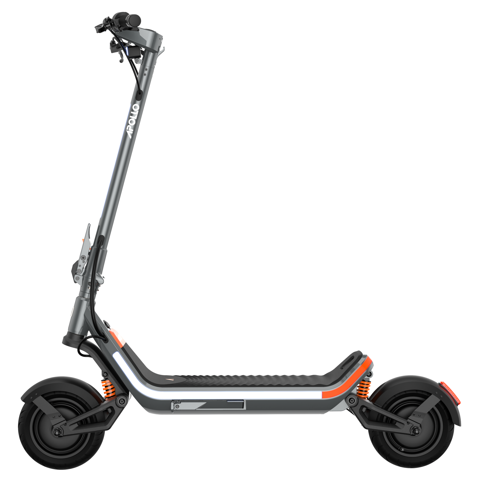 The side profile of the Apollo City Stellar electric scooter for commuters. 