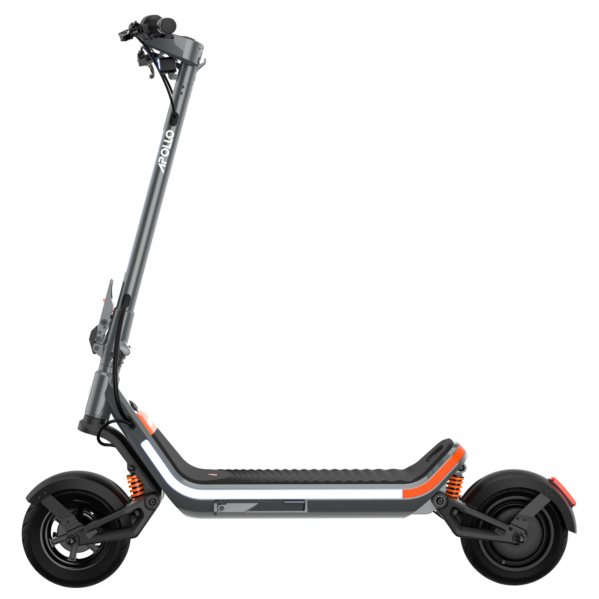 The side profile of the Apollo City 2.0 electric scooter for commuters. 