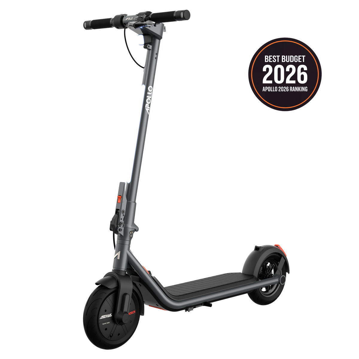 Apollo Dash electric scooter, studio side view, Black Friday price $599