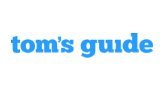 Tom's Guide brand logo displayed in light blue on a dark background